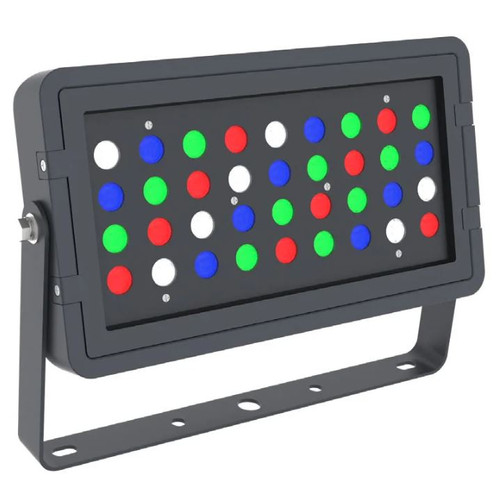 Westgate TC-FLS-96W-RGBW-BT-BK Smart App Compatible Square RGBW LED Flood Light, 96W, Black