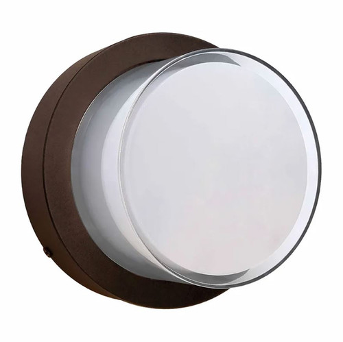 Westgate LRS-E-MCT-C90-MGBR Outdoor Architectural Round LED Wall Light, 12W, Adjustable CCT (3000K/4000K/5000K), Marine Grade Bronze