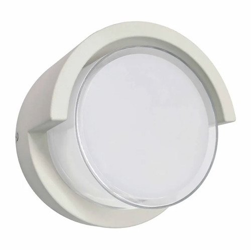 Westgate LRS-F-MCT-C90-WH Outdoor Architectural Round LED Wall Light, 12W, Adjustable CCT (3000K/4000K/5000K), White