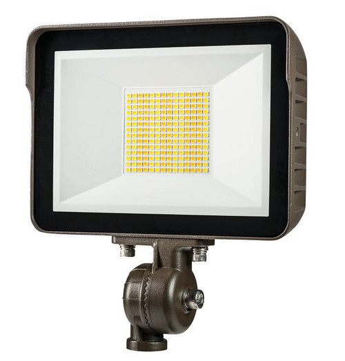 Keystone KT-FLED35-R1A-UNV-8CSB-VDIM Compact General Purpose LED Flood Light, 35W, Selectable CCT (3000K/4000K/5000K), Bronze