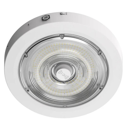 Westgate CXER-40-80W-MCTP-SR-EM-WH Round New Concept LED Garage and Ceiling Light with Emergency Back Up Battery, Adjustable Wattage (40W/60W/80W), Adjustable CCT (3000K/4000K/5000K), White