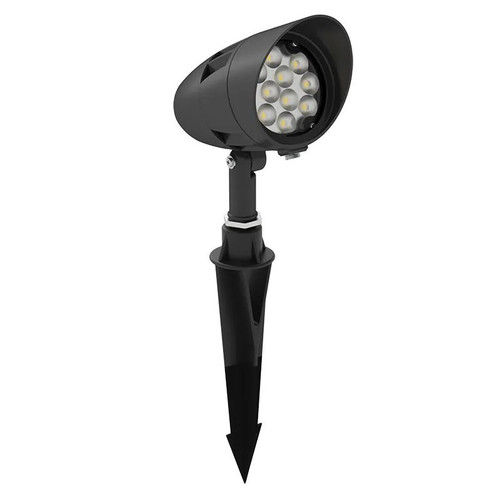 Westgate FLVX-SM-12W-40K-BK X-Gen LED Bullet Flood Light with Long Shroud, 12V, 12W, 4000K, Black