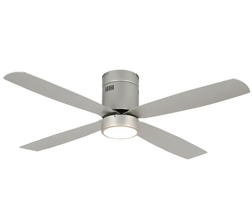 Westgate WFL-118-WS-4B-52-30K-BN-S 52" 4-Blade Ceiling Fan with Light, 19W, 3000K, Brushed Nickel with Silver Blades
