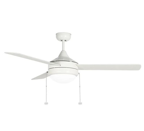 Westgate WFL-112-PC-3B-52-MCT-WH-WH 52" 3-Blade Ceiling Fan with Light, 20W, Adjustable CCT (3000K/4000K/5000K), White with White Blades