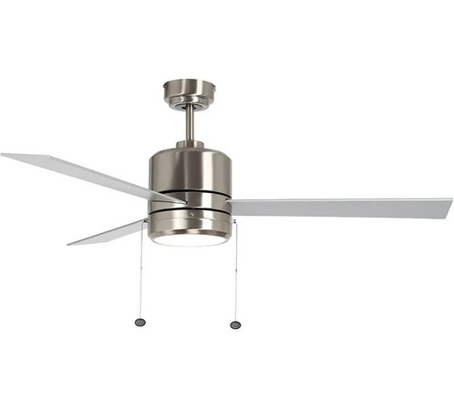 Westgate WFL-115-PC-3B-52-MCT-BN-RWS 52" 3-Blade Ceiling Fan with Light, 20W, Adjustable CCT (3000K/4000K/5000K), Brushed Nickel with Silver Blades