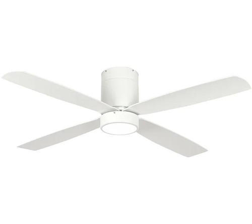 Westgate WFL-118-WS-4B-52-30K-WH-WH 52" 4-Blade Ceiling Fan with Light, 19W, 3000K, White with White Blades