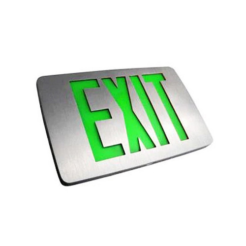 Westgate XD-TH-2RBBEM Thin Diecast LED Exit Sign, Double Face, 120-277V, Black Housing with Red Letters