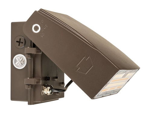 Keystone KT-WPLED35PS-S3-8CSB-VDIM Adjustable LED Wall Pack, 120-277V, Selectable Wattage (15W/25W/35W), Selectable CCT (3000K/4000K/5000K), Bronze