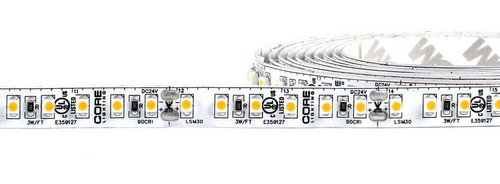 Core Lighting LSM30-24K-16FT-12V Indoor Flexible LED Tape Light Strip, 16.4 Ft., 3W, 12V, 2400K