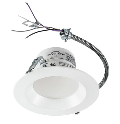 Keystone KT-RDLED18PS-6A-8CSE-VDIM 6" LED Recessed Downlight, Selectable Wattage (9W/13W/18.5W), Selectable CCT (3000K/3500K/4000K), 80CRI, White