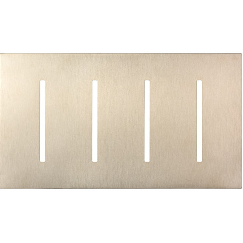 Lutron LWT-GGGG-SN Grafik T 4-Gang Wallplate, Satin Nickel