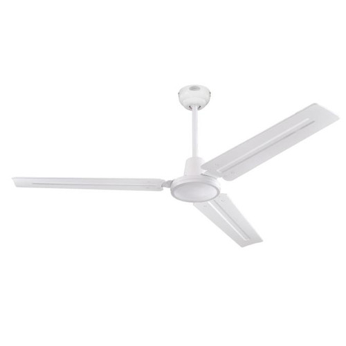 Westinghouse 7237900 Jax 56" Indoor Industrial Style Ceiling Fan, White Finish with White Steel Blades