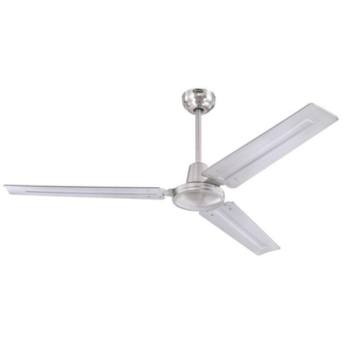 Westinghouse 7238100 Jax 56" Indoor Industrial Style Ceiling Fan, Brushed Nickel Finish with Brushed Nickel Steel Blades