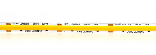 Core Lighting LSMW32CB-27K-16FT-24V Outdoor COB Linear LED Tape Light Strip, 16.4 Ft., 3.2W, 24V, 2700K