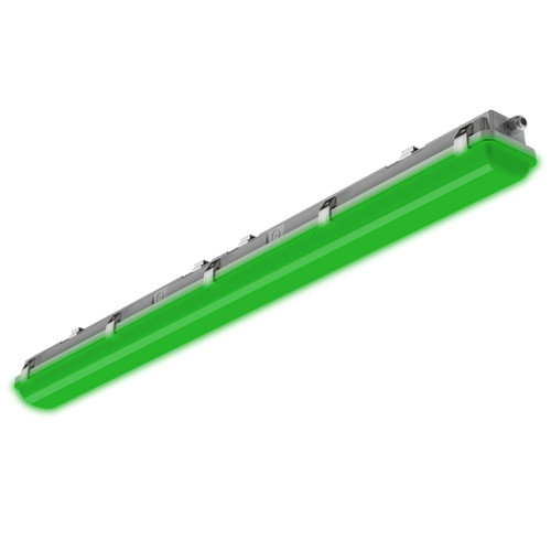 EnVision LED Lighting LED-VPT-4FT-80W-GREEN 4 Ft. Linear Green LED Vapor Tight Fixture for Horticultural Use, 120-277V, 80W, Green