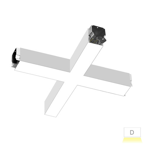 EnVision LED Lighting LED-ALIN2-22X22-X-3P50-D-5CCT-WH 22" x 22" X-Shape Architectural LED Fixture, Downlight, 25/38/50W, Selectable CCT (27K/30K/35K/40K/50K), White