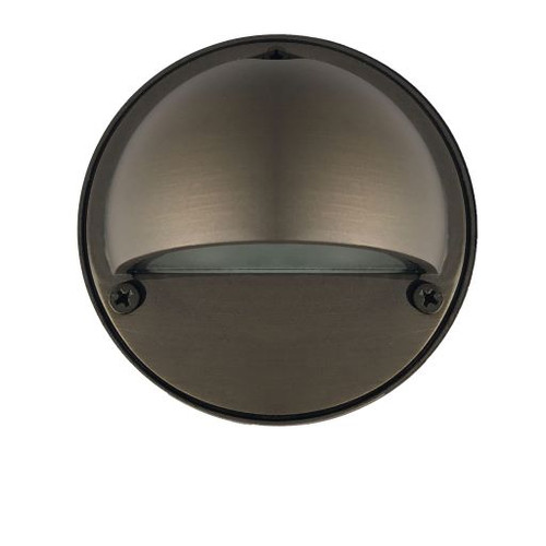 Lightcraft Outdoor SD-406B Surface Mount Eyebrow Step Light, T3 LED, Cast Brass, Natural Bronze