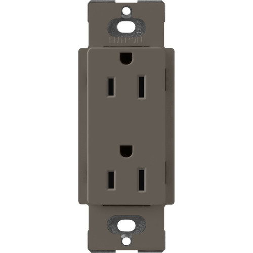 Lutron SCR-15-TF Claro 15A 125V Duplex Receptacle, Truffle