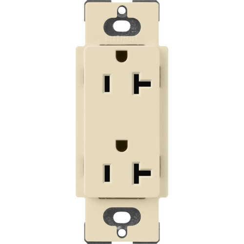 Lutron SCR-20-SD Claro 20A 125V Duplex Receptacle, Sand