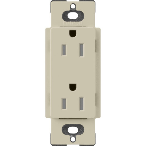 Lutron SCRS-15-TR-CY Claro 15A 125V Tamper Resistant Duplex Receptacle, Clay