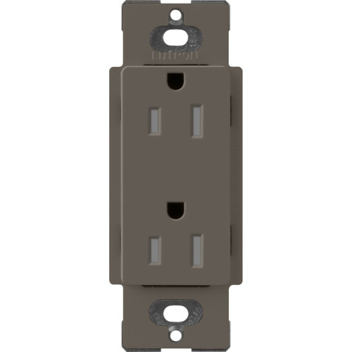 Lutron SCRS-15-TR-TF Claro 15A 125V Tamper Resistant Duplex Receptacle, Truffle