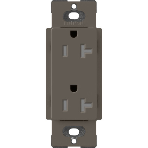 Lutron SCRS-20-TR-TF Claro 20A 125V Tamper Resistant Duplex Receptacle, Truffle