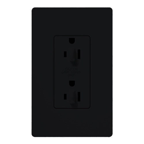 Lutron SCR-15-DDTR-MN 15A 120/125V Dual Dimming Tamper Resistant Receptacle, Midnight