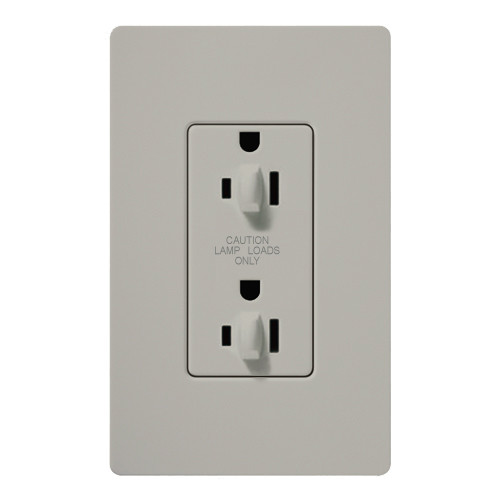 Lutron SCR-15-DDTR-PD 15A 120/125V Dual Dimming Tamper Resistant Receptacle, Palladium