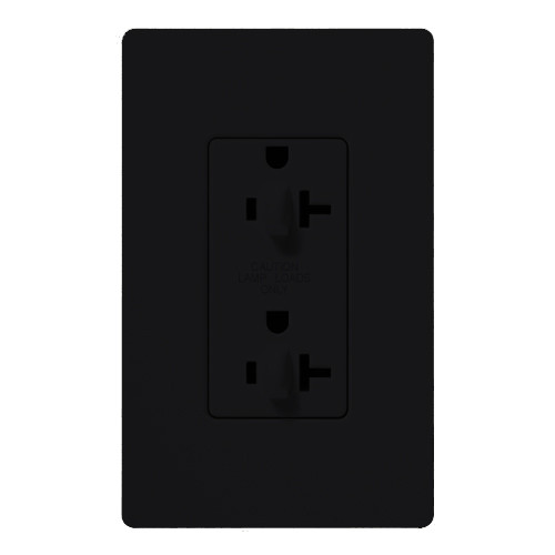 Lutron SCR-20-DDTR-MN 20A 120/125V Dual Dimming Tamper Resistant Receptacle, Midnight