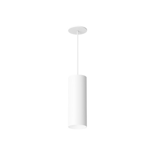 DMF Lighting DC4-C2-S-L-D-10-GA-0-00-00-35-WH-T-00-R 4" Large LED Cylinder Pendant Mount, 24" Cord, 1000 Lumens, TRIAC/ELV Dimming, 3500K, White