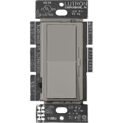 Lutron DVSCCL-153P-CS Diva LED+ Single Pole/3-Way Dimmer, 120V, 150W LED/CFL, 600W Incandescent/Halogen, Cobblestone