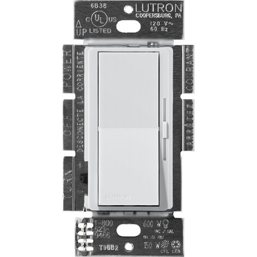 Lutron DVSCCL-253P-MI Diva LED+ Single Pole/3-Way Dimmer, 120V, 250W LED/CFL, 600W Incandescent/Halogen, 350W Hi-Lume, Mist