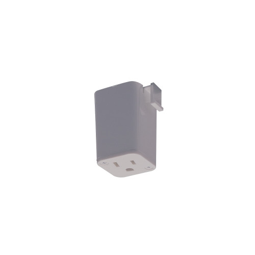 Nora Lighting NT-327S Outlet Adapter for One-Circuit or Two-Circuit Track, Silver