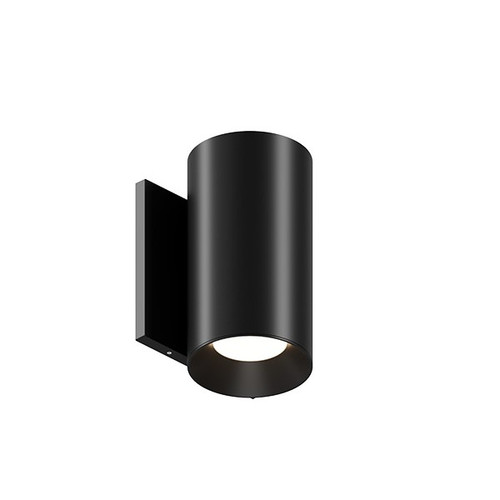 DMF Lighting HCW6B3CBK LED Cylinder Wall Mount with Brightness Switch, TRIAC/ELV Dimming, Warm Dim (3000K-2200K), Black