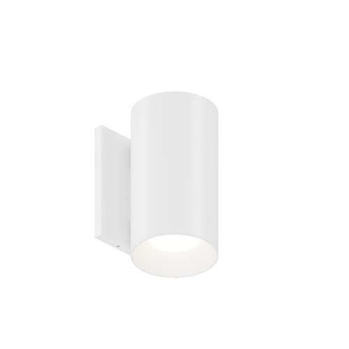 DMF Lighting HCW6B2CWH LED Cylinder Wall Mount with Brightness Switch, TRIAC/ELV Dimming, Warm Dim (2700K-1800K), White
