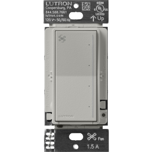 Lutron RRST-ANF-PB RadioRA3 Sunnata RF 4-Speed Quiet Fan Control, 1.5A Max, Pebble