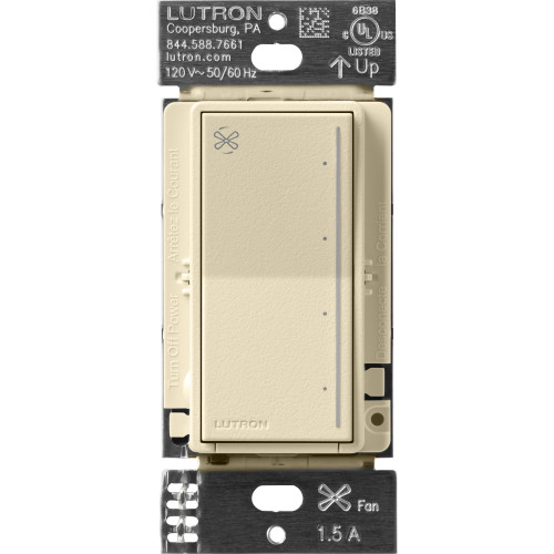 Lutron RRST-ANF-SD RadioRA3 Sunnata RF 4-Speed Quiet Fan Control, 1.5A Max, Sand