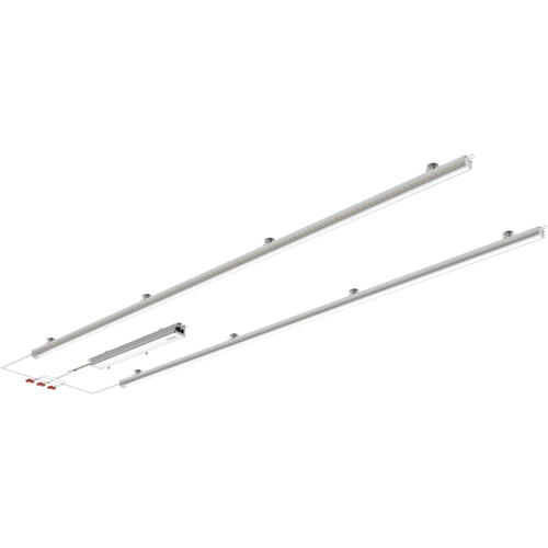 RAB Lighting RLB2-4C Field-Adjustable Retrofit Light Bar, 4 Ft., Clear Domed Lens, 120-277V, 30/35/40/45/50W, 3000K/3500K/4000K/5000K/6500K