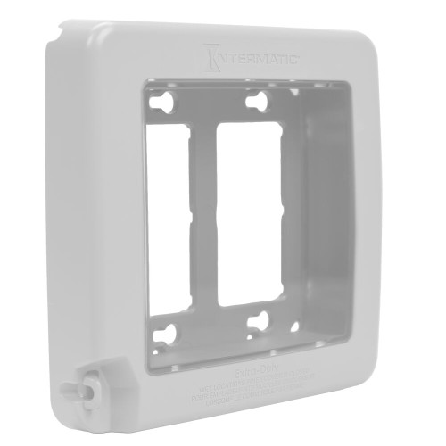 Intermatic WP6000W Low-Profile Extra-Duty Plastic In-Use Weatherproof Cover, Double-Gang, Vertical, White