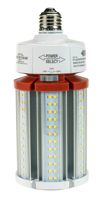 Keystone KT-LED36PSHID-E26-850-D /G4 HID Replacement LED Lamp, E26 Base, 120-277V, 18/27/36W, 5000K