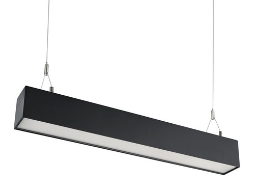 Keystone KT-LALED40PS-4A-8CSF-VDIM-B 4 Ft. Linear LED Pendant Fixture, 25/30/40W, 2700K/3000K/3500K/4000K/5000K, Black