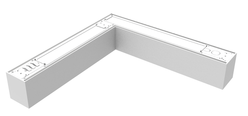 Keystone KT-LALED25PS-LA-8CSF-VDIM L-Shape Linear LED Pendant Fixture, 16/20/26W, 2700K/3000K/3500K/4000K/5000K, White Keystone KT-LALED25PS-LA-8CSF-VDIM L-Shape Linear LED Pendant Fixture, 16/20/26W, 2700K/3000K/3500K/4000K/5000K, White