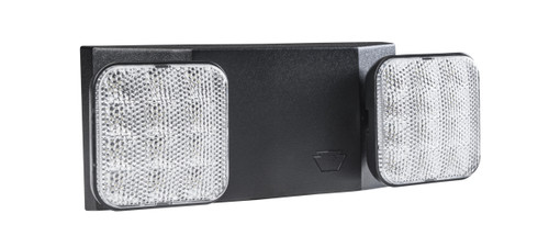 Keystone KT-EM-TP1-BLWL-SU-RC LED Emergency Light with Remote Capability and Emergency Battery Backup, Dual Head, 6500K, Black