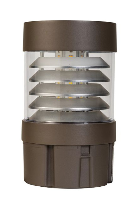 Keystone KT-BLED24PS-2B-UNV-8CSB-VDIM Louver Reflector Flat Top LED Bollard Head, 14/19/24W, 3000K/4000K/5000K, Bronze Keystone KT-BLED24PS-2B-UNV-8CSB-VDIM Louver Reflector Flat Top LED Bollard Head, 14/19/24W, 3000K/4000K/5000K, Bronze