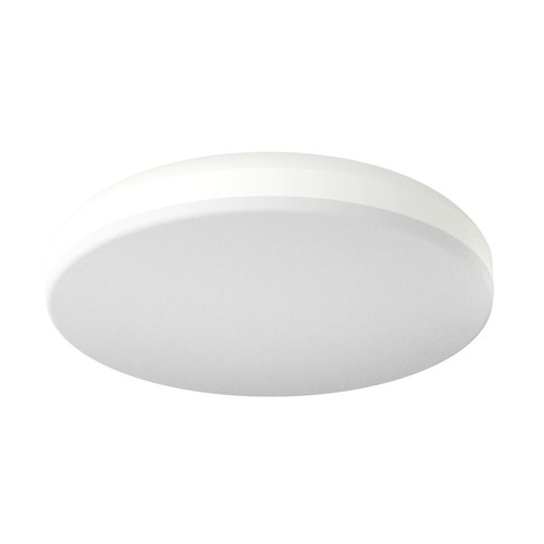RAB Lighting CRVFAS-14R-20-9CCT-UNV-W/MVS  14" Smooth LED Flush Mount with Microwave Sensor, 120-277V, 0-10V Dimming, 20W, Field Adjustable CCT (27/30/35/40/50K), White