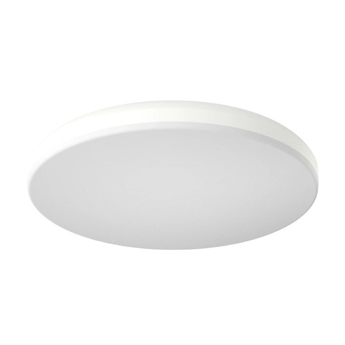 RAB Lighting CRVFAS-19R-32-9CCT-120-W 19" Smooth LED Flush Mount, 120V, TRIAC/ELV Dimming, Field Adjustable CCT (27/30/35/40/50K), White