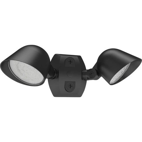 RAB Lighting LF17X2B Two-Head LED Landscape Flood Light, Field Adjustable Wattage (3/5/8/10/16W) and CCT (2700K-5000K), Black