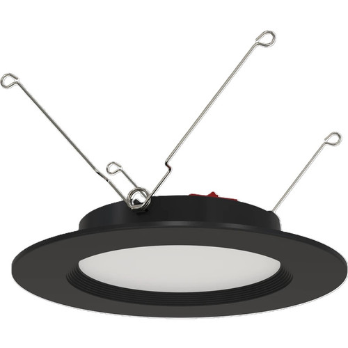 RAB Lighting WFRETRO34-6B-B 6" Baffle Retrofit LED Trim, 120V, 11W, Selectable CCT (2700K-5000K), Black