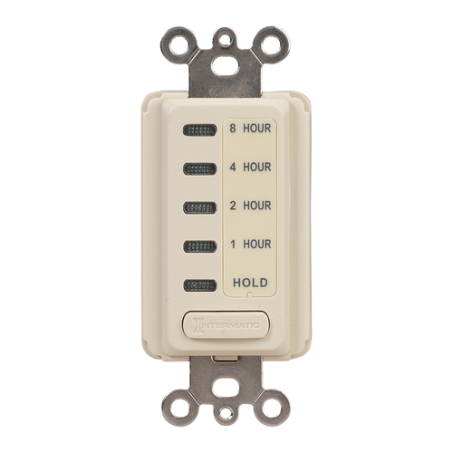 Intermatic EI220 1-8 Hour Electronic Preset Countdown Timer with Hold, 120 VAC, Ivory