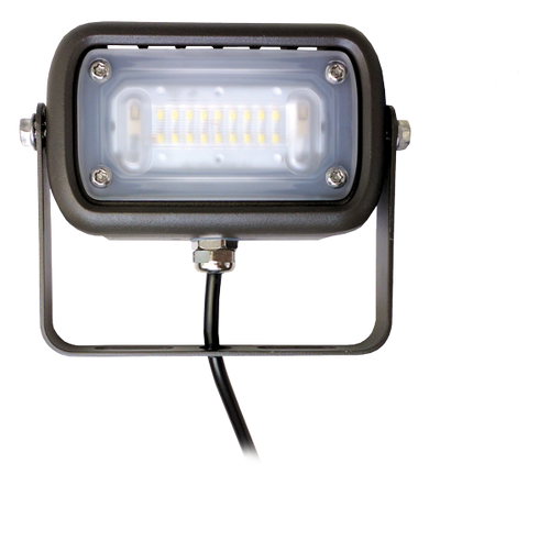 Elco Lighting EFL15S50WFT Mini LED Flood Light, Trunnion Mount, 120/277V, 15W, 5000K, Dark Bronze
